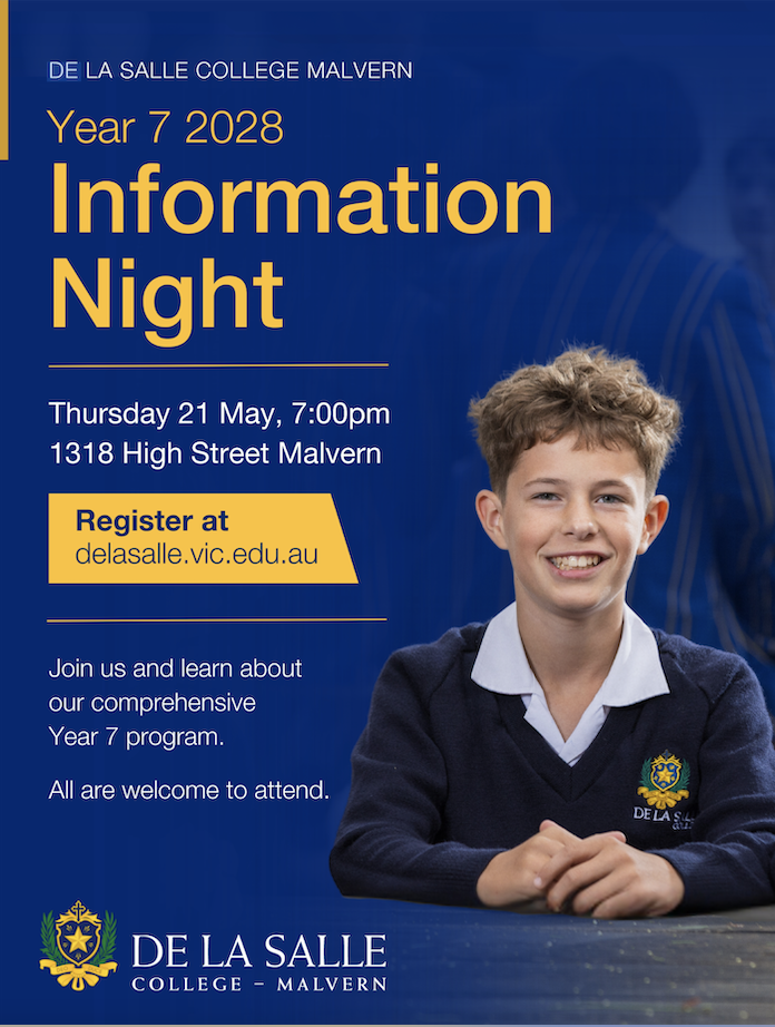 DE LA SALLE COLLEGE MALVERN - Year 7 2028 Information Evening